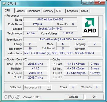 Athlon II X4 605e